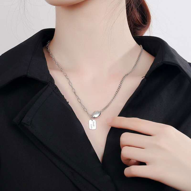 Fashion jewelry love S925 pure silver luck necklace 4