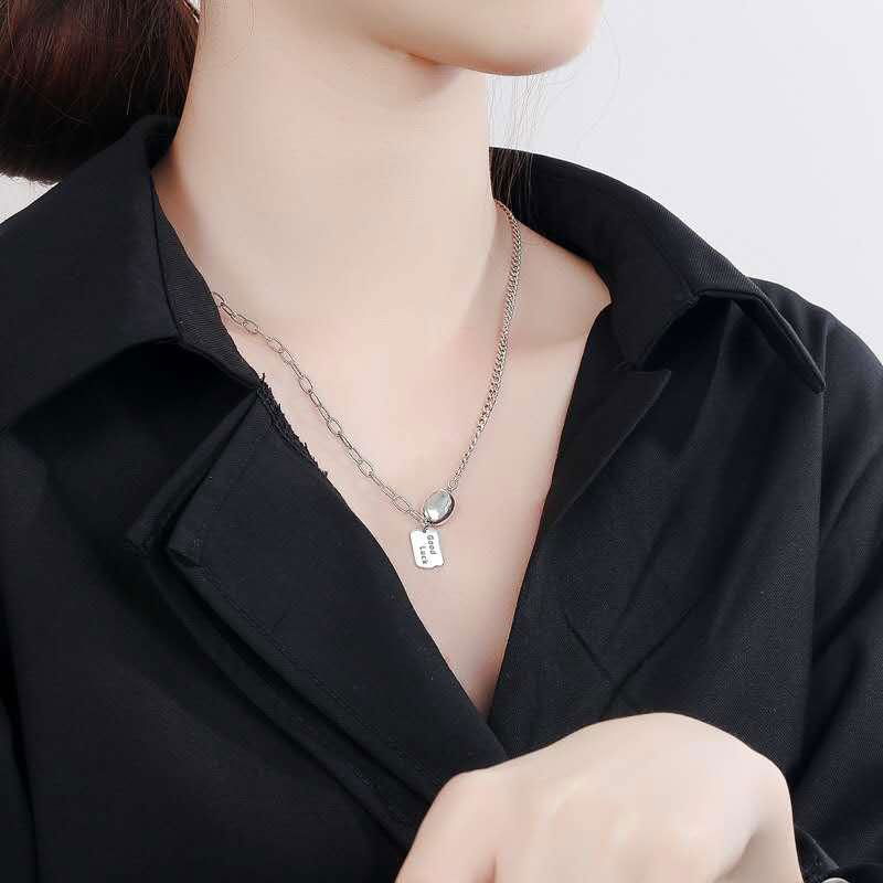 Fashion jewelry love S925 pure silver luck necklace 5