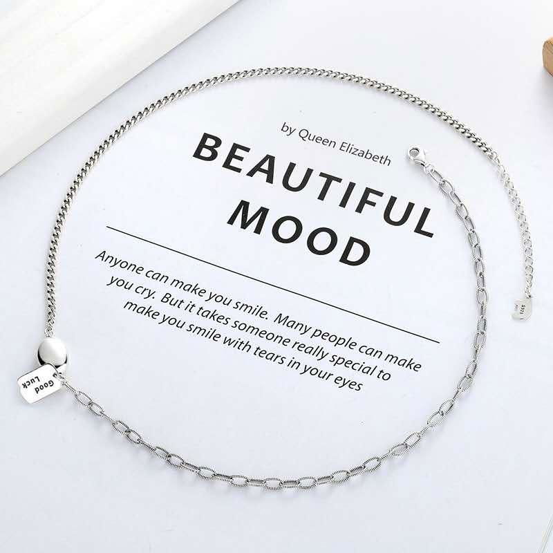 Fashion jewelry love S925 pure silver luck necklace 2