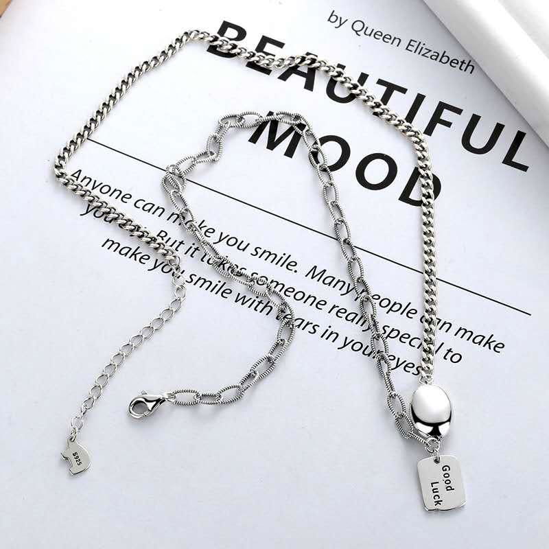 Fashion jewelry love S925 pure silver luck necklace 3