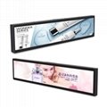 Customized 27 28 inch Stretched Bar shelf edge stretched digital signage Lcd dis