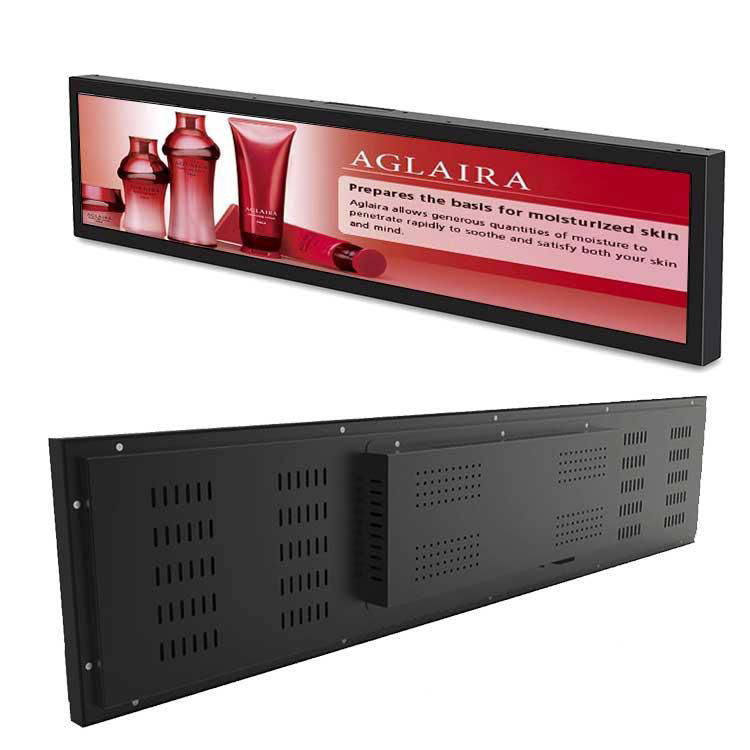 Customized 27 28 inch Stretched Bar shelf edge stretched digital signage Lcd dis 3