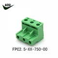 AOSI Connector Green PCB plastic plug-in pl   able terminals block connectors