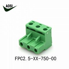 AOSI Connector Green PCB plastic plug-in pluggable terminals block connectors