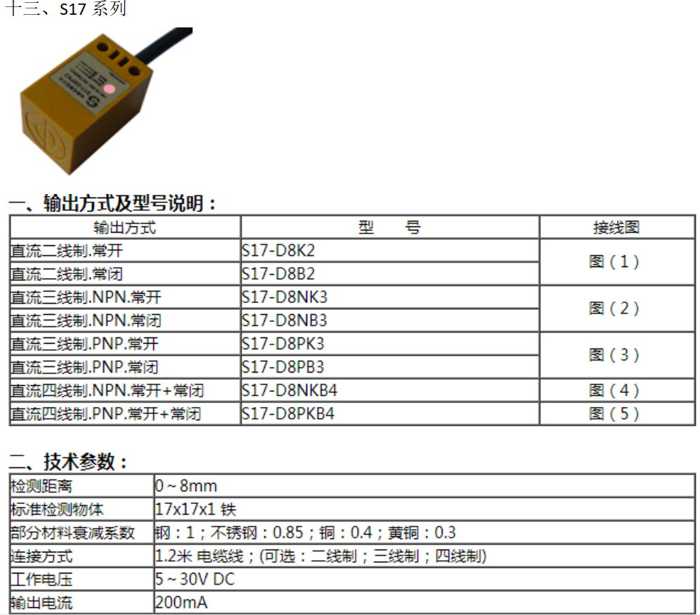 电感式接近开关 4