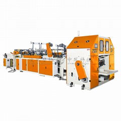 Full-automatic Double Line T-shirt Rolling Bag Making Machine with Core