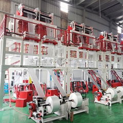 High Speed Single Screw Double Die Heads Film Blowing Machine