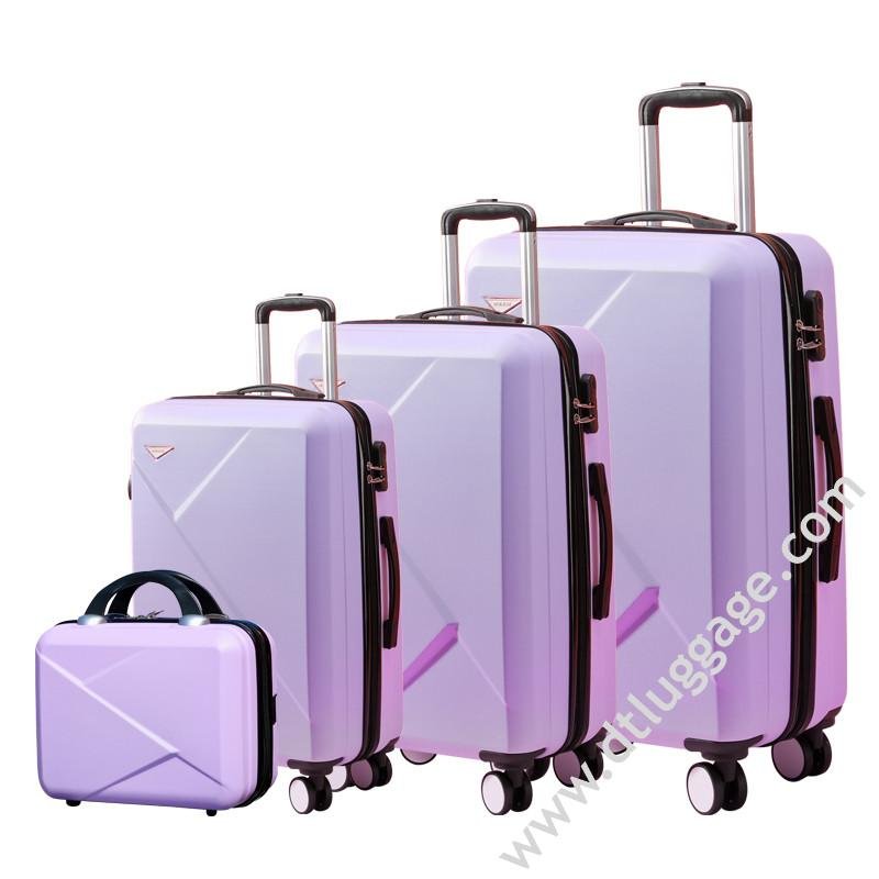 Hot Sale Hard Shell President Trolley Bag Colorful L   age Travel Set 5