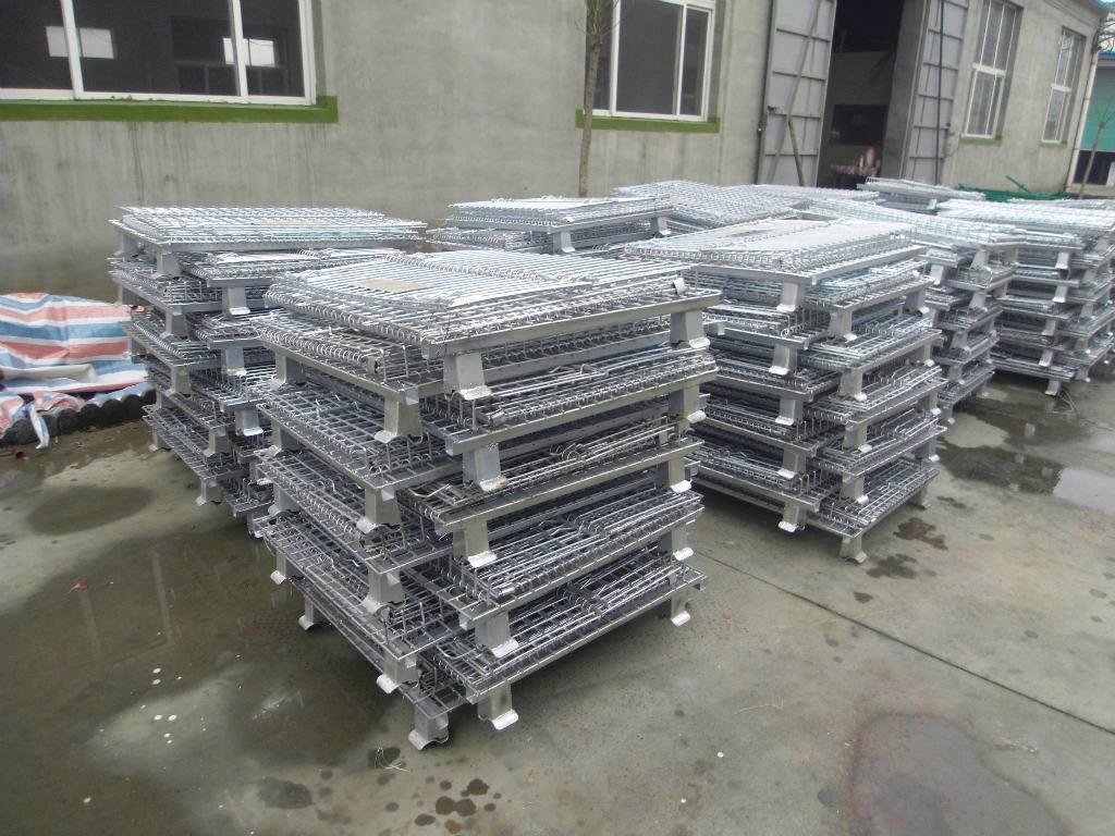 Galvanized wire mesh storage container 2