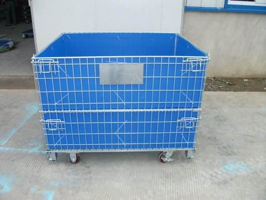 Galvanized wire mesh storage container 3