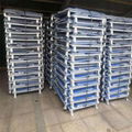 Custom warehouse zinc galvanized foldable collapsible stacking storage steel met 3