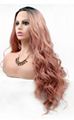 Long curling women front lace wigs  3