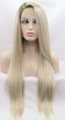 Long straight wholesale fashion dyed front lace wigs 3