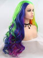 Wholesale hot-selling colorful long curling front lace  wigs for sexy women 1