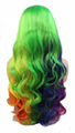 Wholesale hot-selling colorful long curling front lace  wigs for sexy women 2