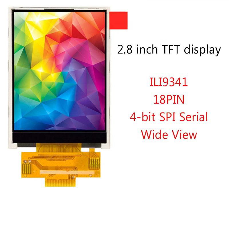 GoldenMorning Full Color 262K SPI TFT LCD 2.8inch Touch Screen 320x240 2.8 Inch 3