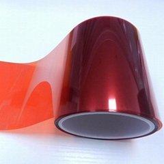 紅色PET聚酯薄膜中國紅雙面防靜電原膜可定製雙面電暈 