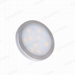 Slim Aluminum Puck Lights LED Under Cabinet Lighting Kit 12V Low Profile Puck Li