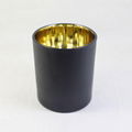  400ml glass scented candle jar black cylinder candle jar for DIY candle making