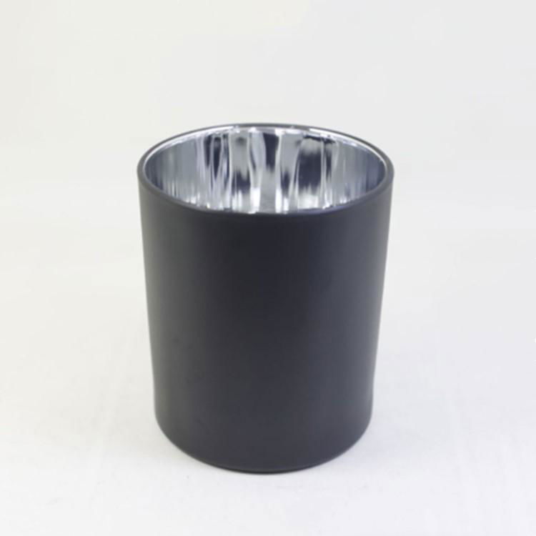  400ml glass scented candle jar black cylinder candle jar for DIY candle making 2