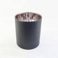  400ml glass scented candle jar black cylinder candle jar for DIY candle making