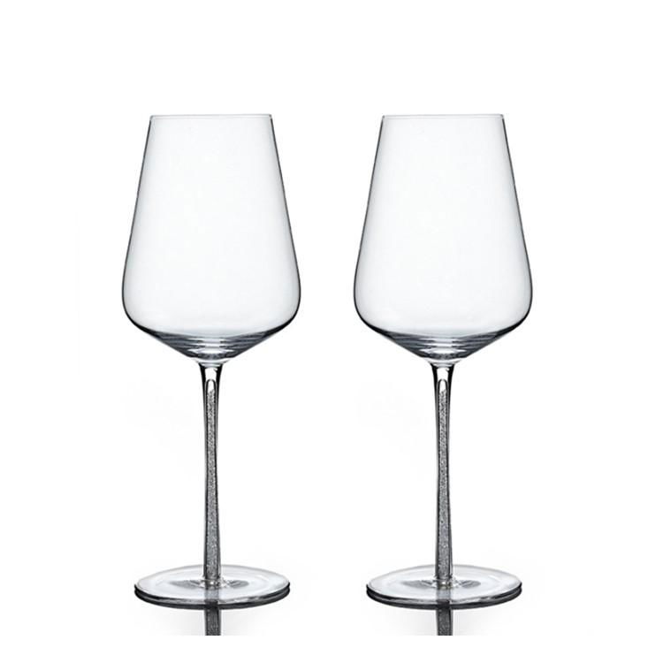 Hand blown rhinestone wine glass 25oz wholesale premium large wine glass with rh 2