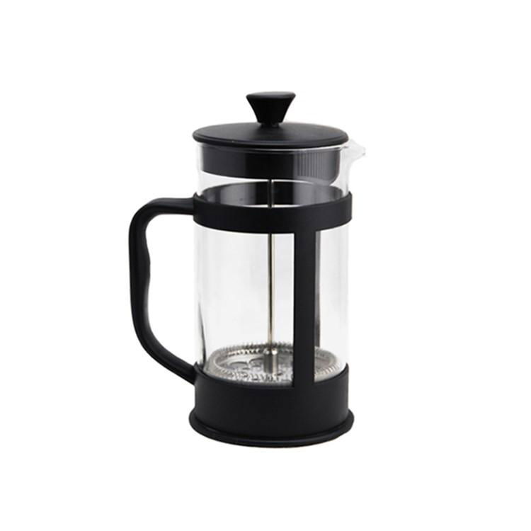 Borosilicate glass french press with BPA free plastic frame 1L   2