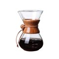 Wholesale 350ml 600ml 800ml pour over coffee maker with wooden band 2