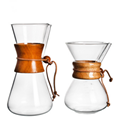 Wholesale 350ml 600ml 800ml pour over coffee maker with wooden band 4