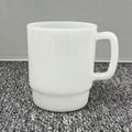 Thick white jade glass coffee mug