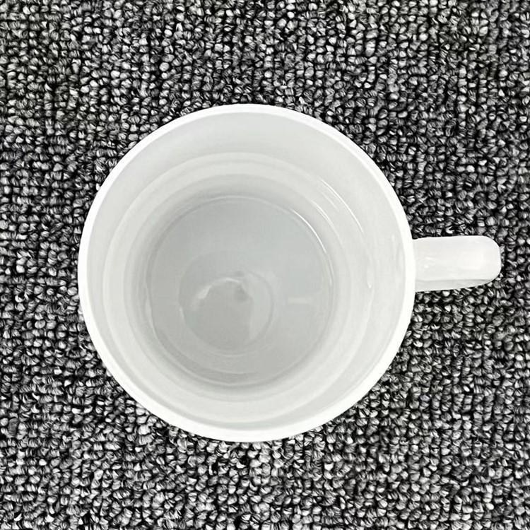 Thick white jade glass coffee mug 2