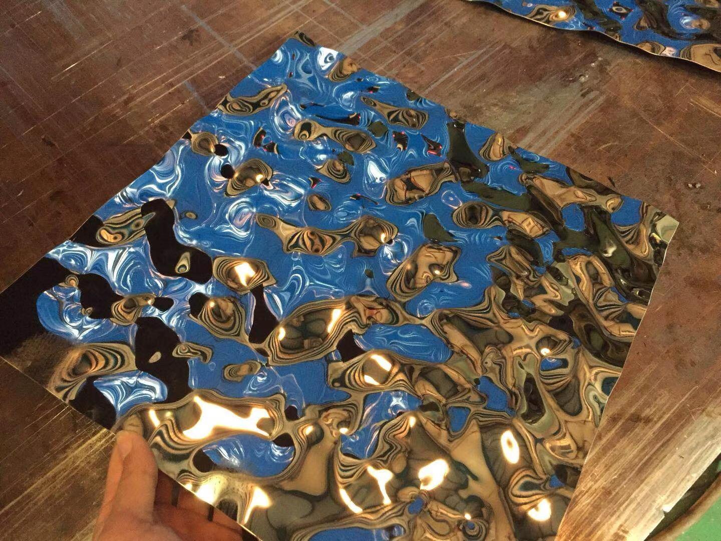 304不锈钢镜面水波纹中号浅 3