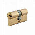 Euro Profile Solid Brass Cylinder with Steel Computer Key for Mortise Lock    2