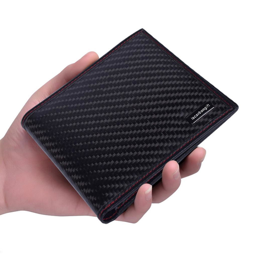 Fashionable Short Wallet Carbon Fiber  High Quality  3