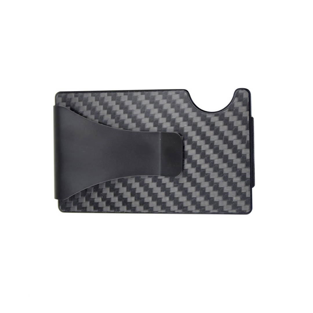 Custom logo RFID Blocking  carbon fiber men rfid wallet  5