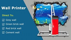 UV Wall Printer Machine 3D Vertical background Digital Varnish Inkjet Printer