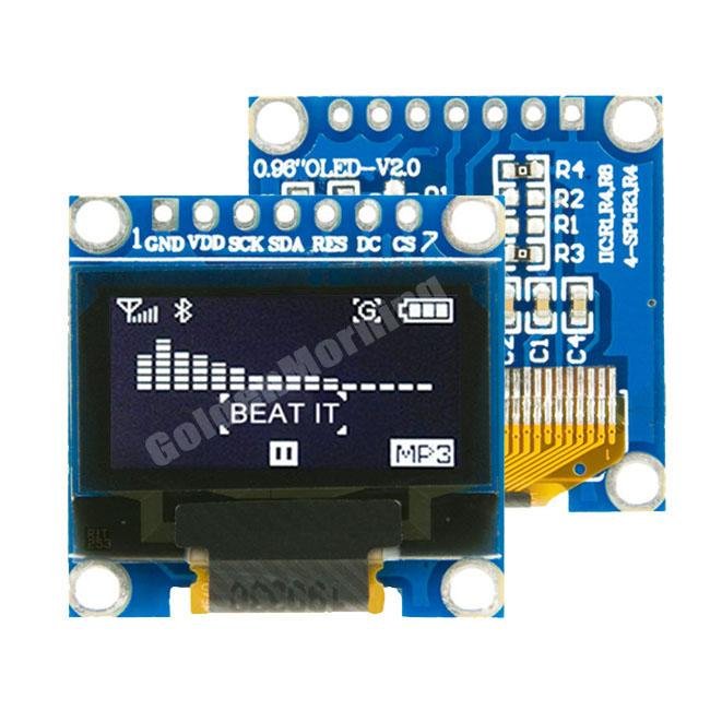 SSD1306/SSD1315 128x64 SPI IIC I2C Arduinos OLED 0.96 Inch OLED Display Module 5