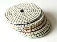 High quality 4"100mm white polishing pads for all stones both in wet and dry use