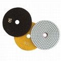 High quality 4"100mm white polishing pads for all stones both in wet and dry use 3