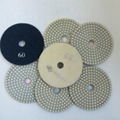 High quality 4"100mm white polishing pads for all stones both in wet and dry use 4