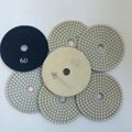 High quality 4"100mm white polishing pads for all stones both in wet and dry use