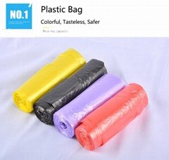 Plastic T-shirt star sealing garbage bag on roll