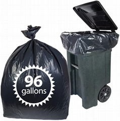 Heavy duty plastic trash bag for outdoor