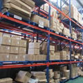 Warehouse storage pallet beam rack system