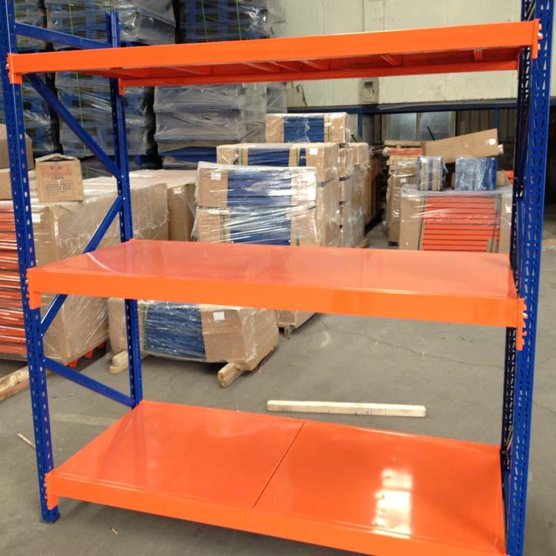 Warehouse long span shelf with galvanized panel and wire mesh decking 3