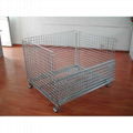 stackable and collapsible wire mesh pallet container box 1