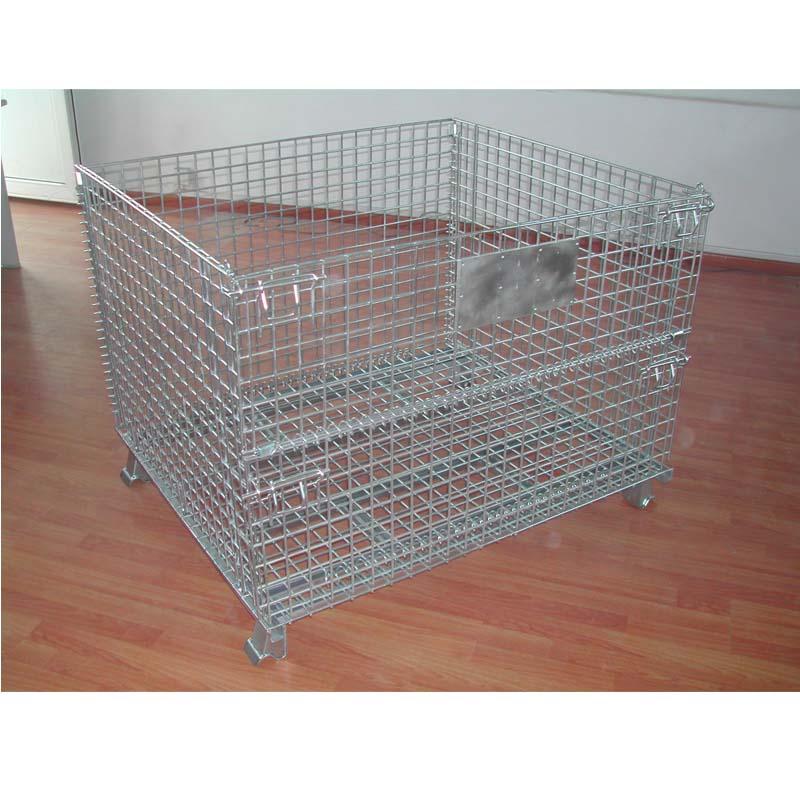stackable and collapsible wire mesh pallet container box 3