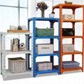 colorful iron storage light duty shelf for warehouse and household
