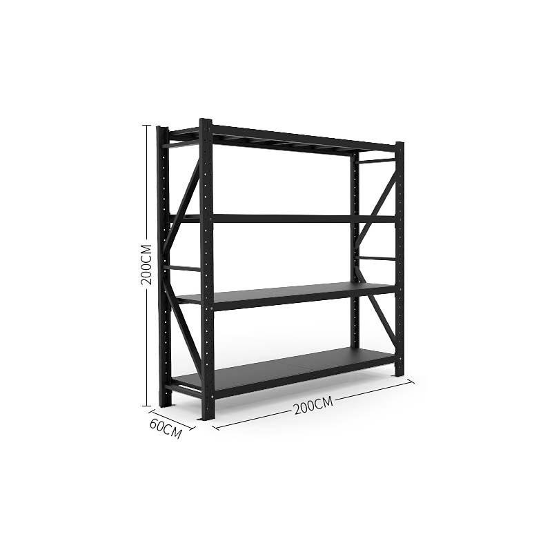 black 250kg storage shelves for study and living room with butterfly holes 2