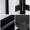 household black boltless shelf with inner holes